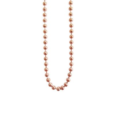 Halskette 90 cm - Edelstahl - Kugel - rosé