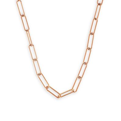 Halskette 80 cm -Edelstahl rosé - Gliederkette