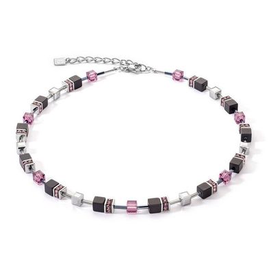 Collier - Edelstahl - GeoCube Onyx Amethyst