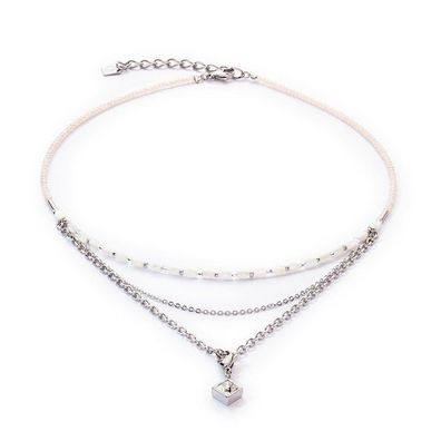 Collier - Edelstahl - Layer Kette Silber