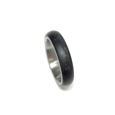 Ring - Edelstahl Carbon - schwarz/silberfarben