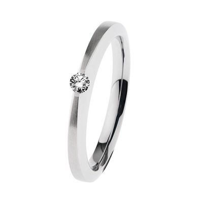 Ring 55 - Edelstahl - Brillant 0,065ct