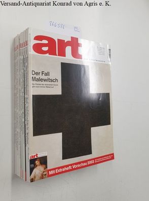 Art. Das Kunstmagazin. Konvolut aus 12 Heften aus dem Jahr 2003