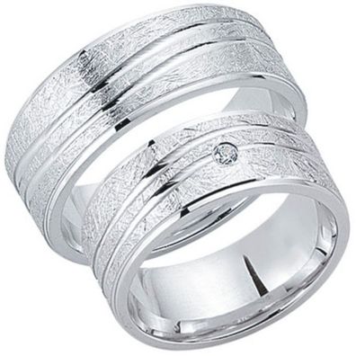 Partnerringe - Sterlingsilber Zirkonia - silber