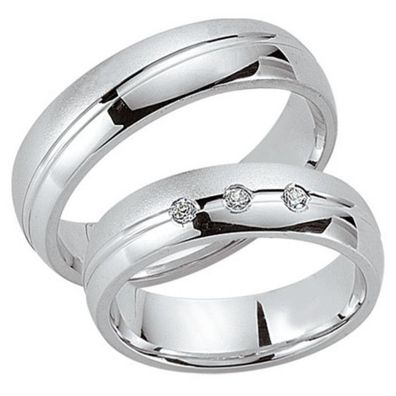 Partnerringe - Sterlingsilber Zirkonia - silber