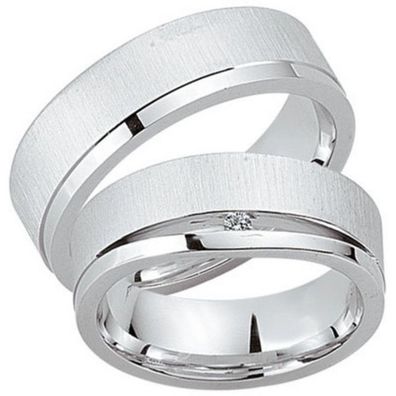 Partnerringe - Sterlingsilber Zirkonia - silber