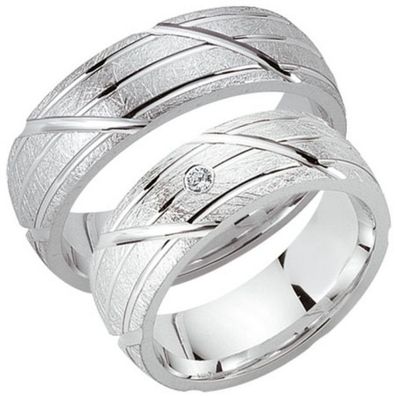 Partnerringe - Sterlingsilber Zirkonia - silber