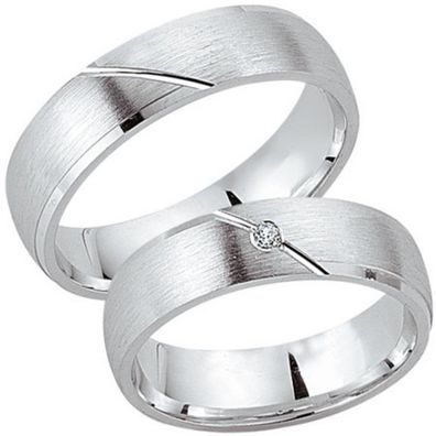 Partnerringe - Sterlingsilber Zirkonia - silber