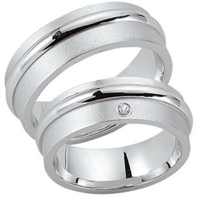 Partnerringe - Sterlingsilber Zirkonia - silber