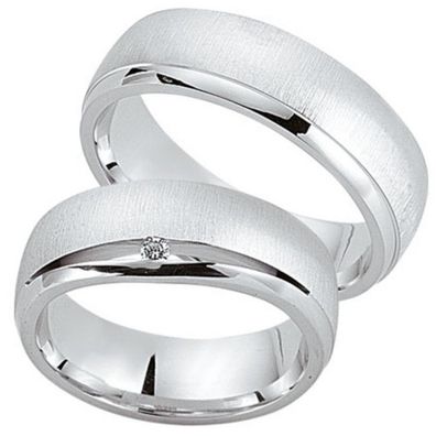 Partnerringe - Sterlingsilber Zirkonia - silber