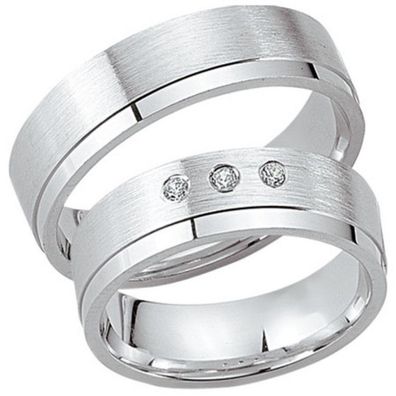 Partnerringe - Sterlingsilber Zirkonia - silber