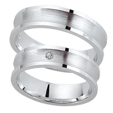 Partnerringe - Sterlingsilber Zirkonia - silber