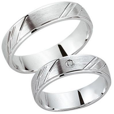 Partnerringe - Sterlingsilber Zirkonia - silber