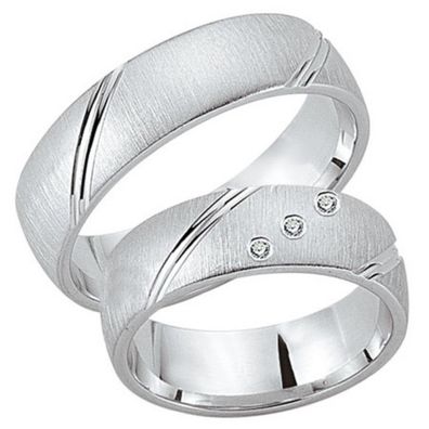 Partnerringe - Sterlingsilber Zirkonia - silber