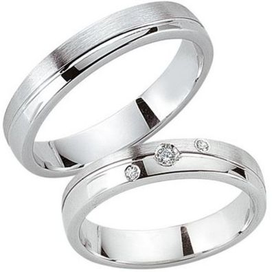 Partnerringe - Sterlingsilber Zirkonia - silber