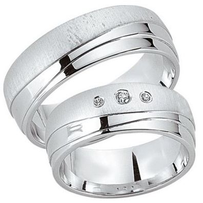 Partnerringe - Sterlingsilber Zirkonia - silber