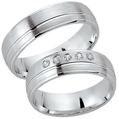 Partnerringe - Sterlingsilber Zirkonia - silber