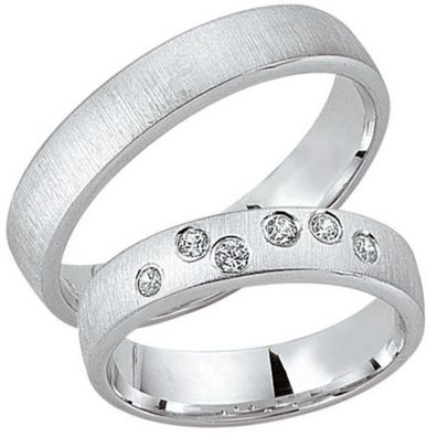 Partnerringe - Sterlingsilber Zirkonia - silber