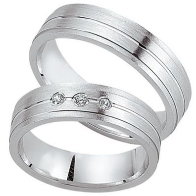 Partnerringe - Sterlingsilber Zirkonia - silber