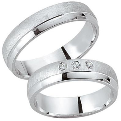 Partnerringe - Sterlingsilber Zirkonia - silber