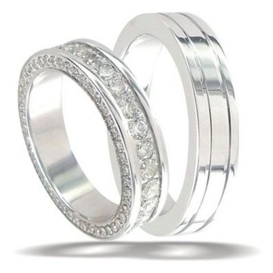 Partnerringe - Sterlingsilber Zirkonia - Argentum