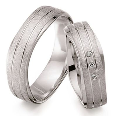 Partnerringe - Sterlingsilber Zirkonia - silber