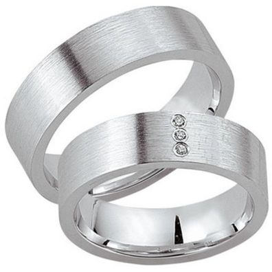 Partnerringe - Sterlingsilber Zirkonia - silber