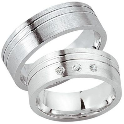 Partnerringe - Sterlingsilber Zirkonia - silber