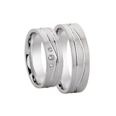 Partnerringe - Sterlingsilber Zirkonia - silber