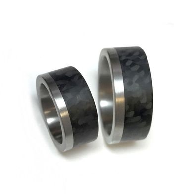 Partnerringe - Edelstahl Carbon - grau/anthrazit