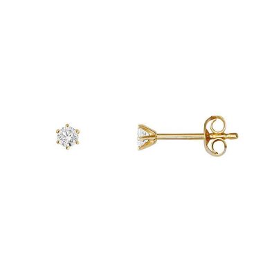 Ohrstecker - Gelbgold 585 - Diamant 0,15ct