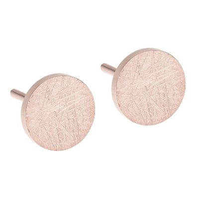 Ohrstecker - Edelstahl rosé - Ø7mm - eismatt