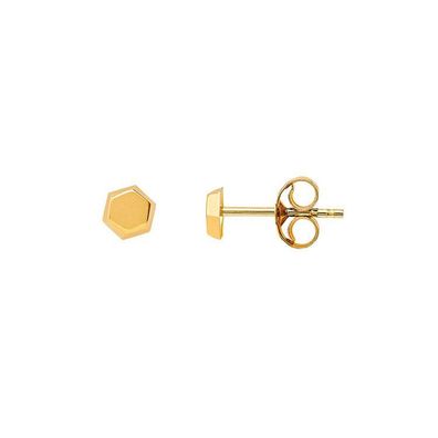 Ohrstecker - Gelbgold 375 - Sechseck