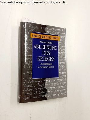 Ablehnung des Krieges : Untersuchungen zu Sacharja 9 und 10.