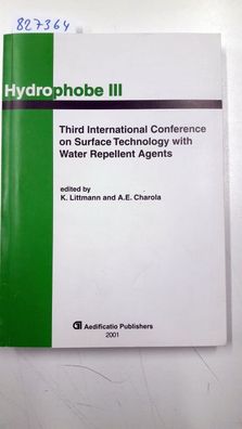 Surface Technology with Water Repellent Agents. Third International Conference on Sur