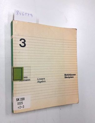 Lineare Algebra Birkhäuser Skripten Vol. 3 (BS - Birkhäuser Skripten)