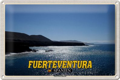 Blechschild Reise 30x20cm Fuerteventura Spanien Playa de los Muertos tin sign