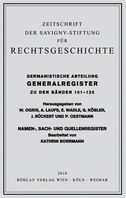 Zeitschrift der Savigny-Stiftung für Rechtsgeschichte. Germanistische Abteilung. Gene