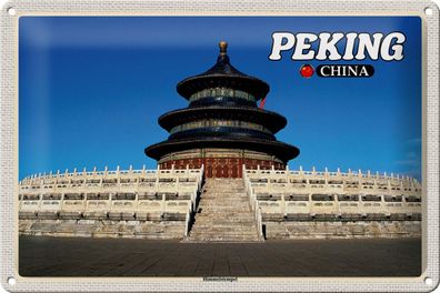 Blechschild Reise 30x20cm Peking China Himmelstempel Geschenk Schild tin sign