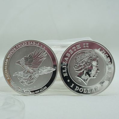 Seltene 1 Dollar Münze Australien 2015 Eagle Elisabeth II (Mün101)