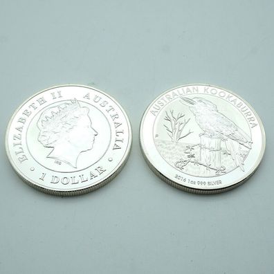 Seltene 1 Dollar Münze Australien 2016 Kookaburra Elisabeth II (Mün103)
