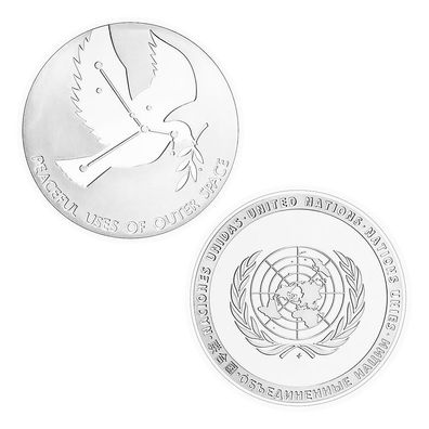 Friedenstaube der Vereinigten Nationen Medaille Silber Plated (Med240)
