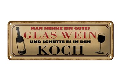 Blechschild Spruch 27x10 cm