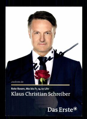 Klaus Christian Schreiber Rote Rosen Autogrammkarte Original Signiert + F 16062