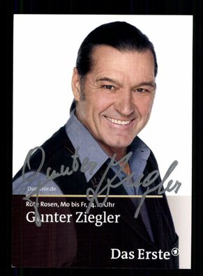 Gunter Ziegler Rote Rosen Autogrammkarte Original Signiert + F 16097