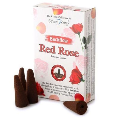 37429 Stamford Backflow Rückfluss Räucherkegel - Rote Rose (pro Verpackung)