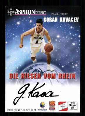 Goran Kovacev Bayer Leverkusen Basketball Original Signiert + A 228236