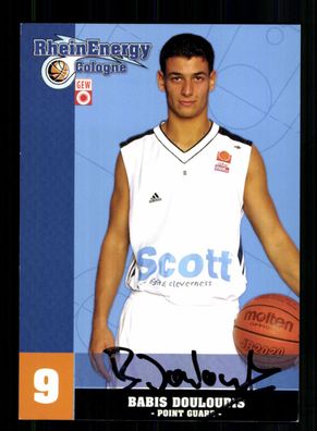 Babis Douloudis Rhein Energy Colgone Basketball Original Signiert + A 228239