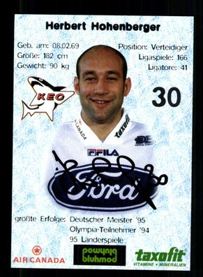 Herbert Hohenberg Kölner EC 1997-98 Eishockey Original Signiert + A 228401