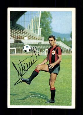 Istvan Sztani Eintracht Frankfurt Bergmann Sammelbild 1966-67 Original Signiert